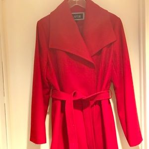 Red wool coat